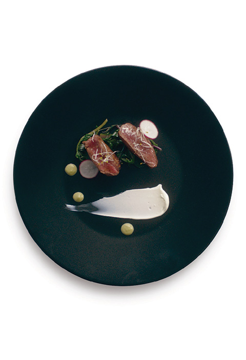 Fillet mignon beurre clarifie με sauce γιαουρτιού και λάδι τρούφας