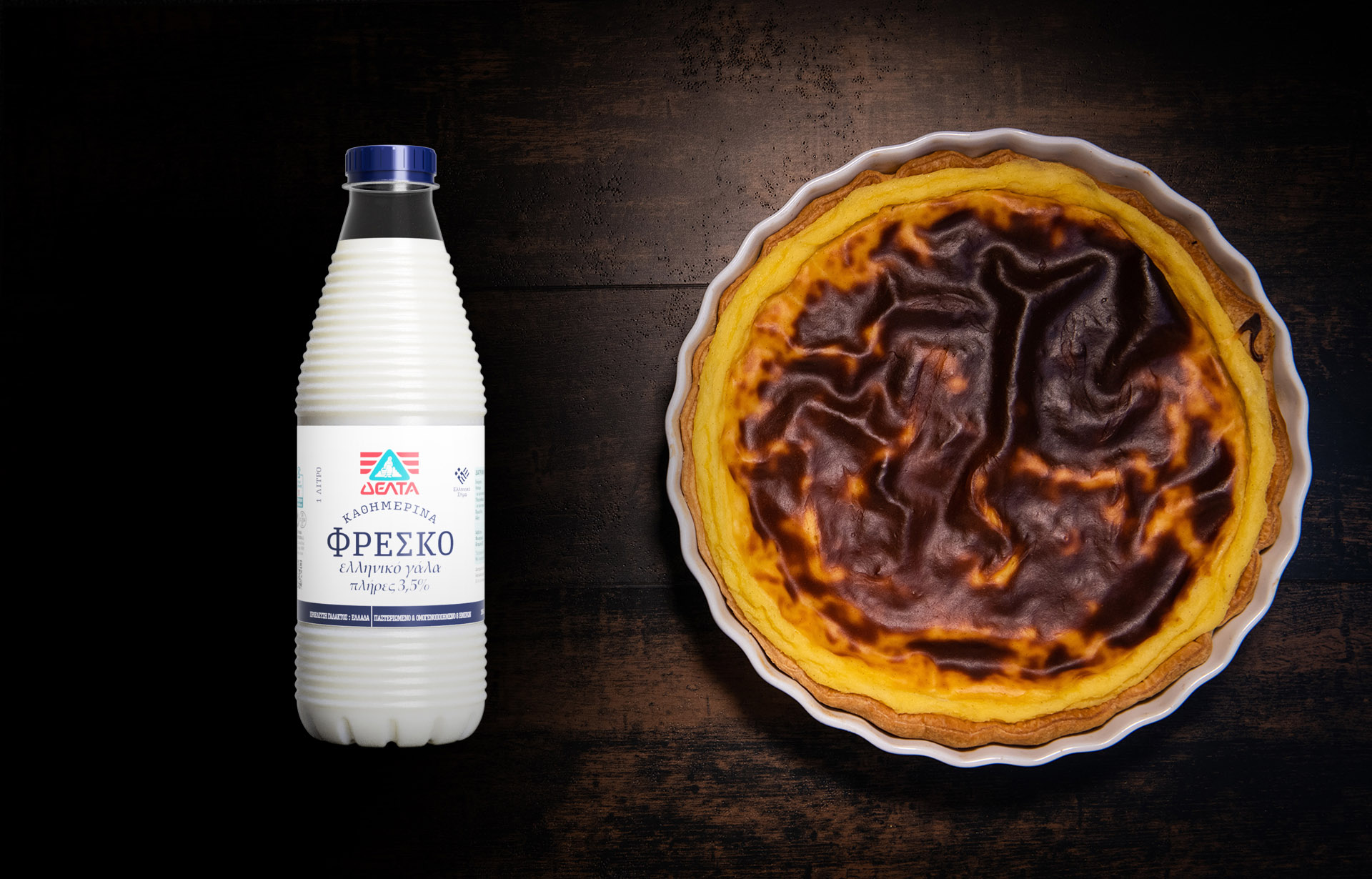 French Flan Tart with Cream
